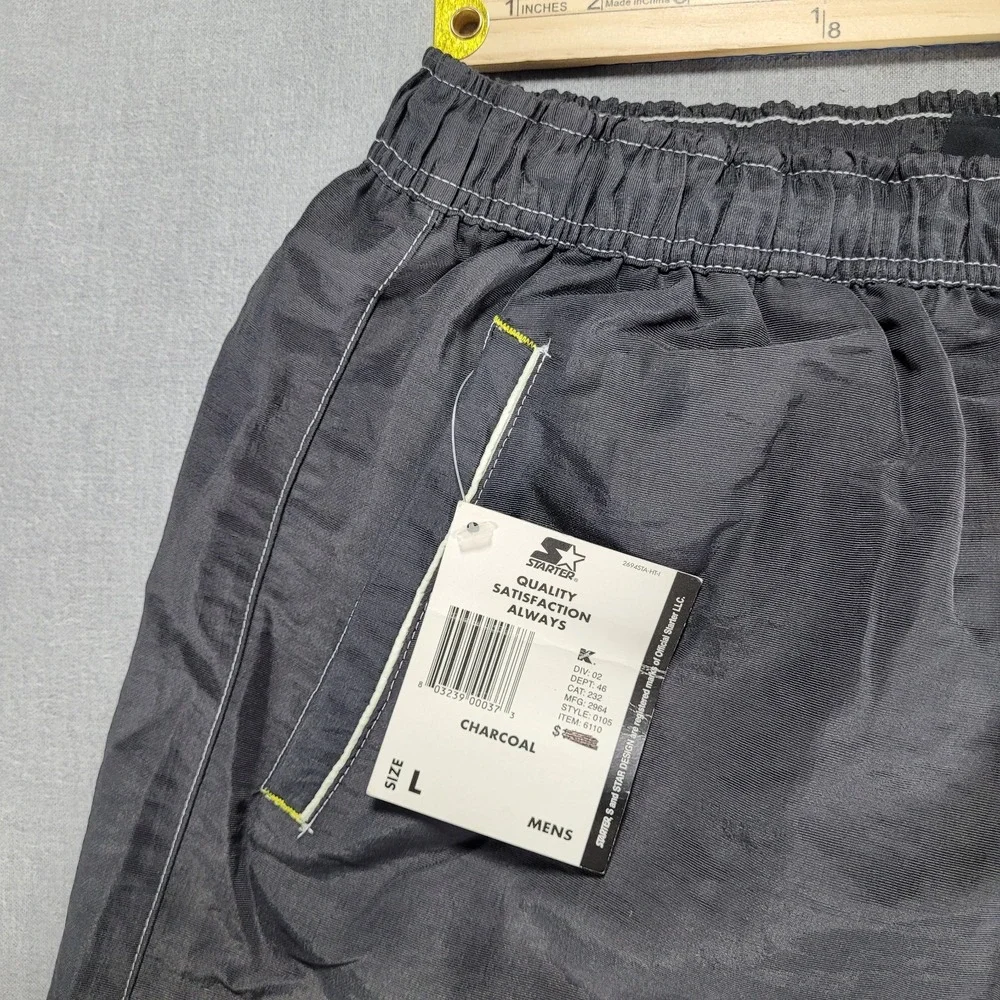 Vintage Starter Swim Shorts Mens L Large Nylon Brief Lined Elastic Waist New